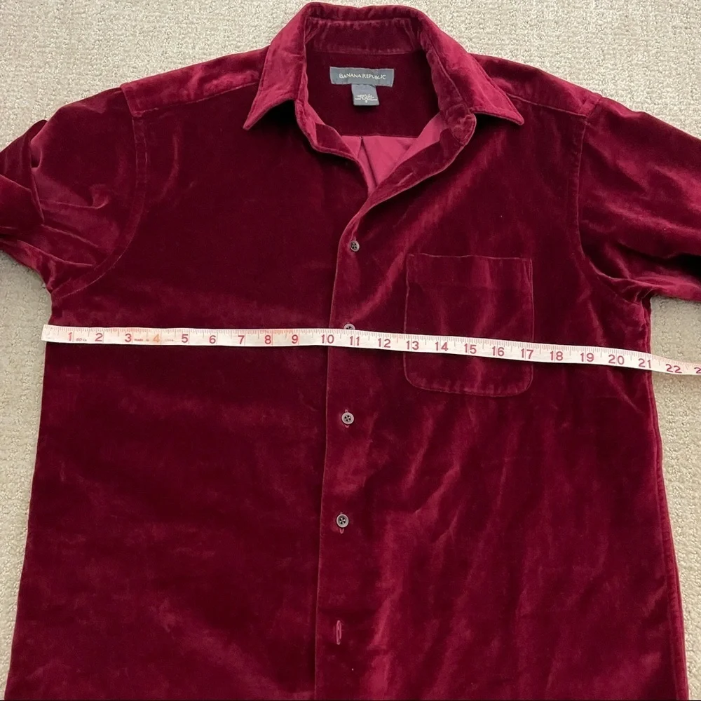 Banana Republic Velvet Button Up Shirt Size Small